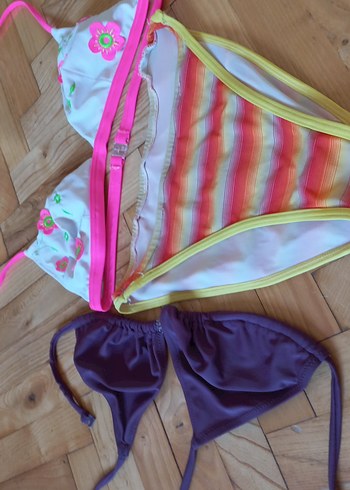 Çok Renkli Bağcıklı Kadın Bikini Takımı