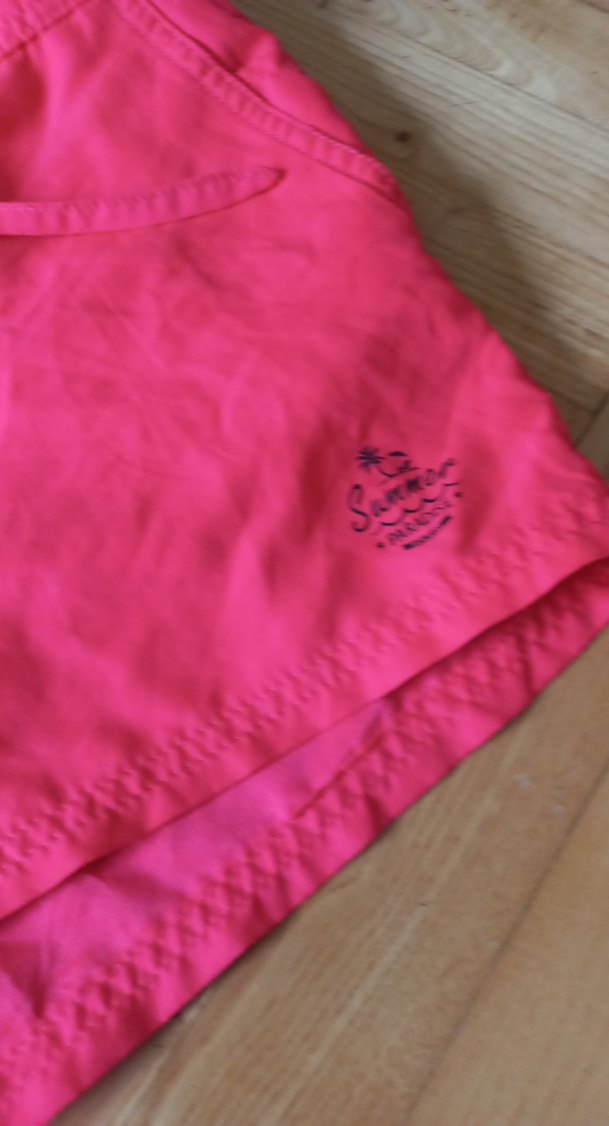 Parlak Pembe Mini Hamile Şortu - Görsel 2