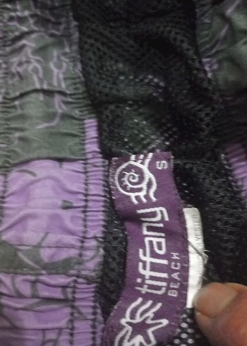 Mor Batik Desenli Erkek Mayo Şortu - Görsel 3