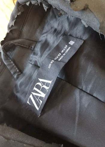 Düğmeli Siyah Deri erkek Ceket - Görsel 3