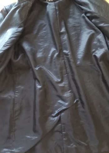 Düğmeli Siyah Deri erkek Ceket - Görsel 6