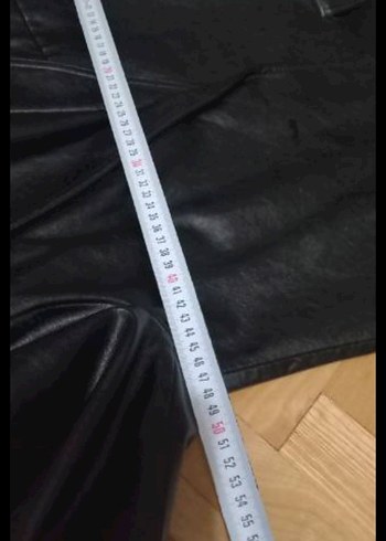 Düğmeli Siyah Deri erkek Ceket - Görsel 8