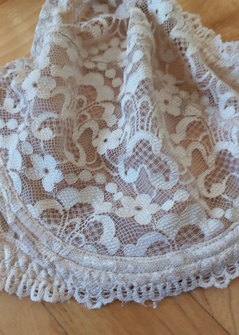 Beyaz Vintage Dantel Bohem Sütyen - Görsel 2