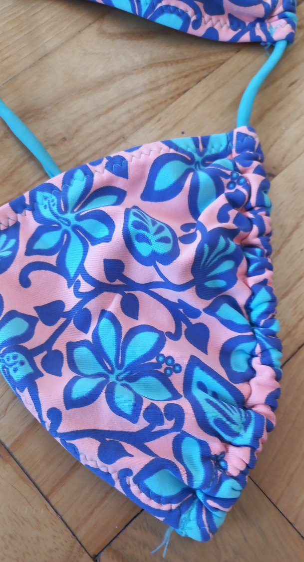 Renkli Baskılı Mini Bikini Üstü - Görsel 4