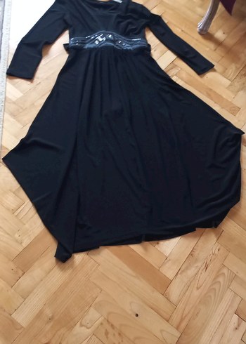 Uzun Kollu Siyah Gotik  Elbise - Görsel 6