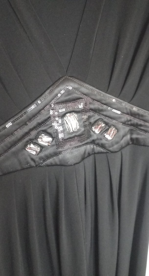 Uzun Kollu Siyah Gotik  Elbise - Görsel 2