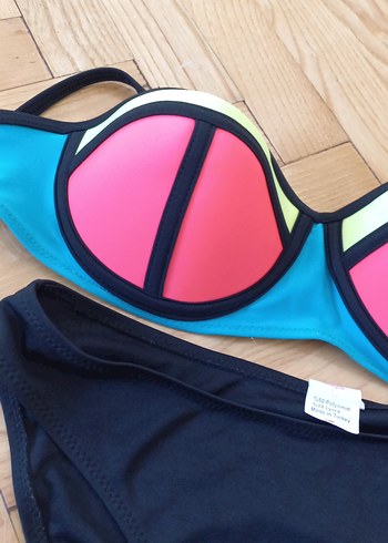 Renkli Strappy Bikini Takımı - Görsel 2