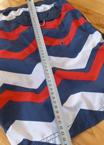 Renkli Çizgili Mini Erkek Deniz Şortu - Görsel 9