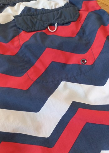 Renkli Çizgili Mini Erkek Deniz Şortu - Görsel 7