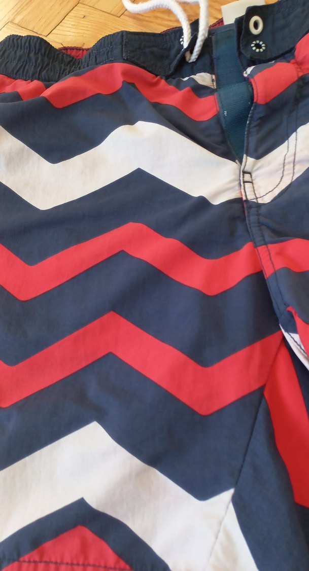 Renkli Çizgili Mini Erkek Deniz Şortu - Görsel 3