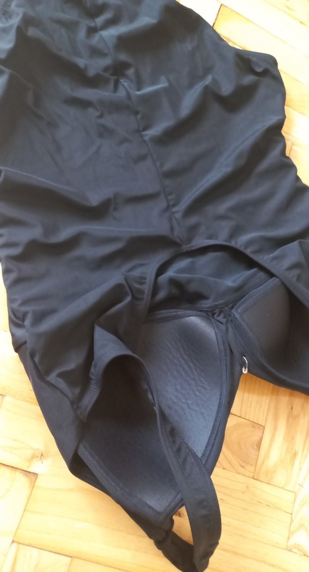 Siyah Drapeli İnce Askılı Mayo - Görsel 5