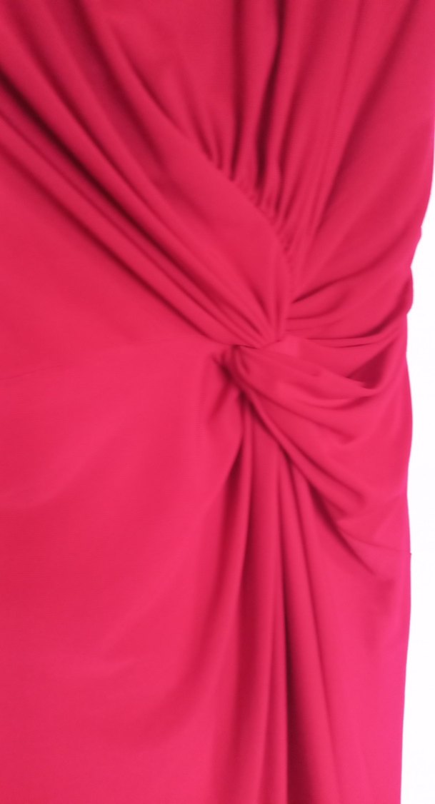 Kırmızı Drapeli Uzun Abiye Elbise - Görsel 4