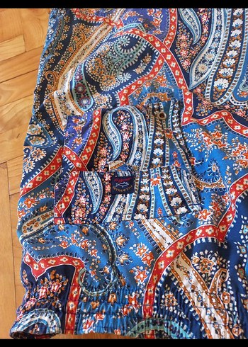 Renkli Bohem Tarzı Kemerli Erkek Şort - Görsel 6