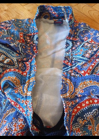 Renkli Bohem Tarzı Kemerli Erkek Şort - Görsel 7