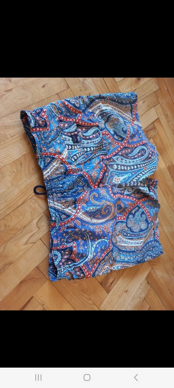 Renkli Bohem Tarzı Kemerli Erkek Şort - Görsel 5