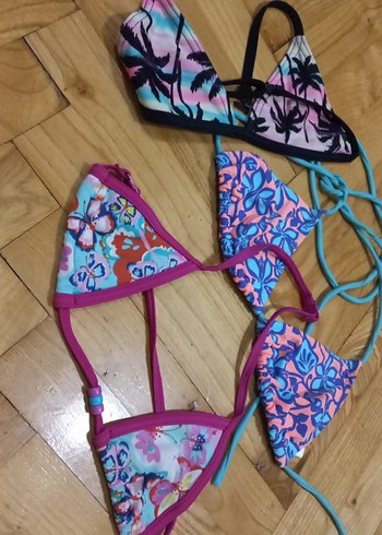 Renkli Bağlamalı Bohem Bikini Takımı