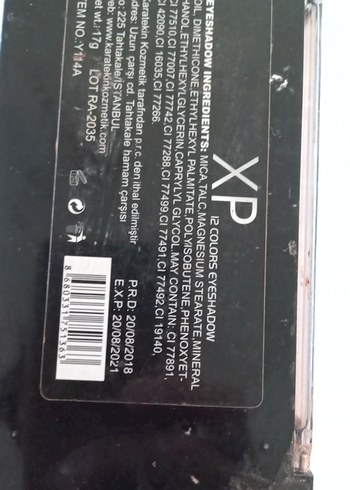 2K XP Diamonds 12 Renk Göz Farı Paleti