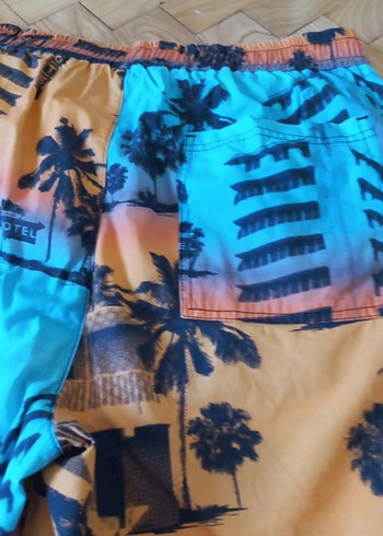 Erkek Çok Renkli Baskılı Mayo Şort - Görsel 7