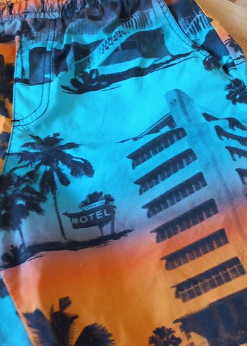 Erkek Çok Renkli Baskılı Mayo Şort - Görsel 3