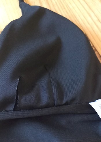 Beyaz Siyah Drapeli Strappy Monokini - Görsel 5