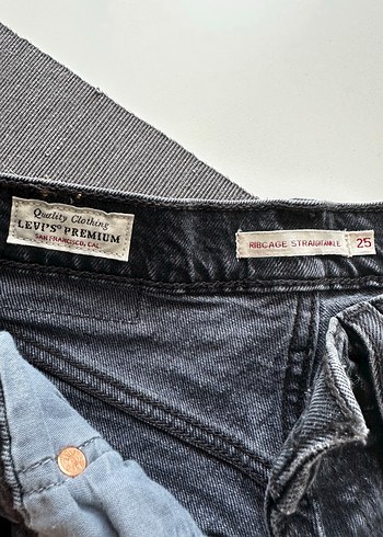 xs Beden Gri Kadın Denim Kot Pantolon Tokalı