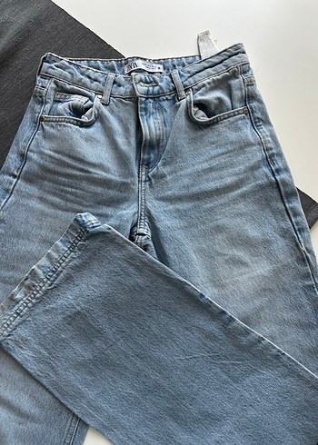 32 Beden Gri Regular Fit Denim Kadın Pantolon