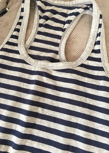 Payetli Baskılı Gri Rock Punk Straplez Kadın Atlet - Görsel 8