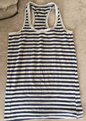 Payetli Baskılı Gri Rock Punk Straplez Kadın Atlet - Görsel 7