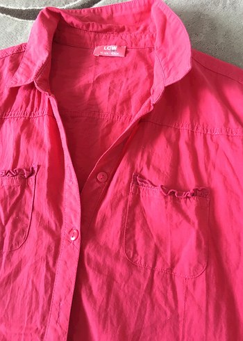 Pembe Keten Çocuk Gömlek - Görsel 2