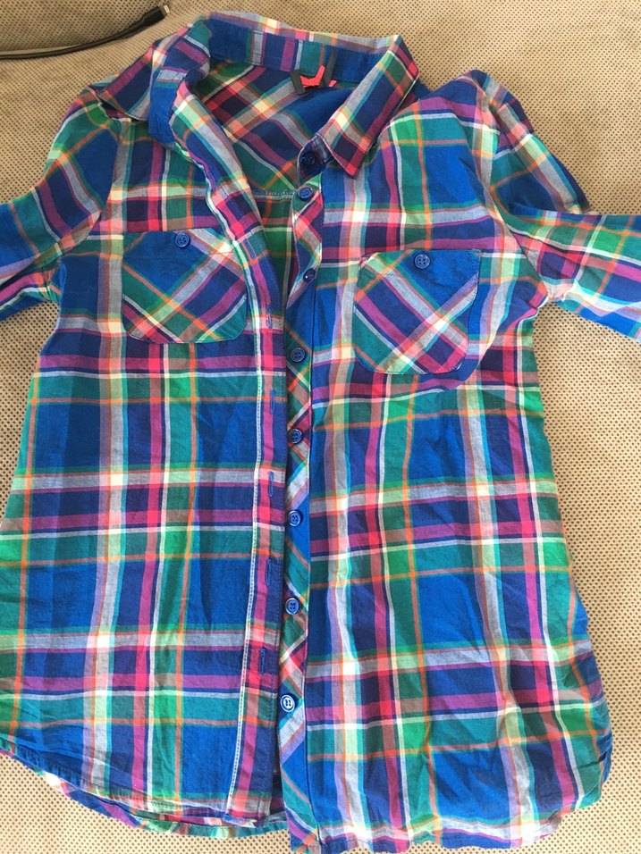 Renkli Düğmeli Kısa Kollu Çocuk Gömlek - Görsel 5