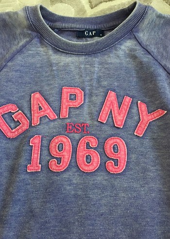 GAP Uzun Kollu Kadın Denim Sweatshirt - Görsel 2