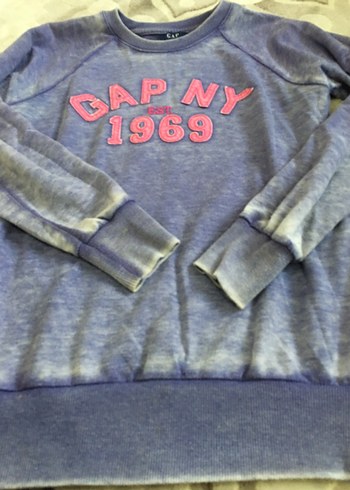 GAP Uzun Kollu Kadın Denim Sweatshirt - Görsel 3