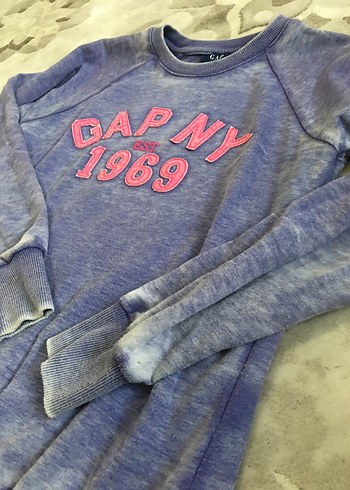 GAP Uzun Kollu Kadın Denim Sweatshirt - Görsel 4