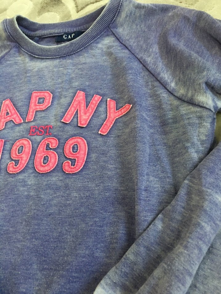 GAP Uzun Kollu Kadın Denim Sweatshirt - Görsel 5