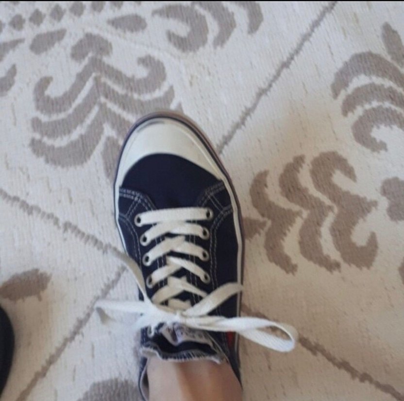 Lacivert Elastik Bağcıklı Kadın Spor Ayakkabı - Görsel 2