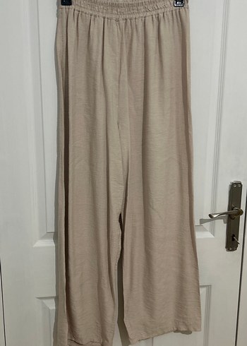 Bej Uzun Kollu Keten Kadın Kimono takımı - Görsel 6