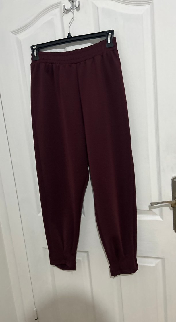 Balon kol Yandan bağlamalı Bordo Takım - Görsel 5