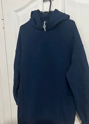 Kadın Lacivert Yarım Fermuarlı Sweatshirt - Görsel 3