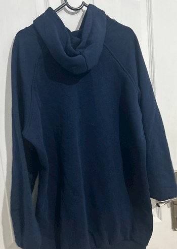 Düğmeli Mavi Kadın Sweatshirt - Görsel 4