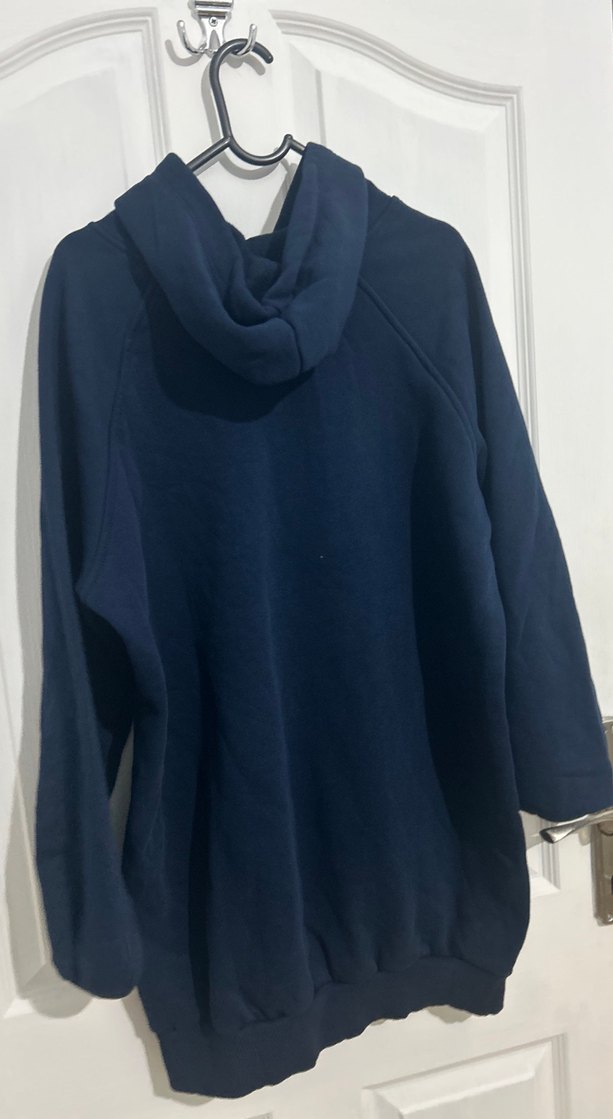 Düğmeli Mavi Kadın Sweatshirt - Görsel 4