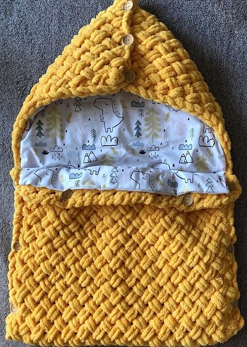 Puffy  Örgü Bebek Battaniyesi ( kundak) - Görsel 2