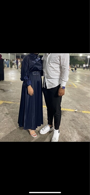Diğer Lacivert saten abiye