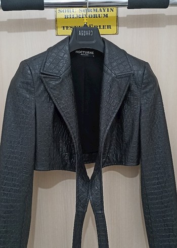 NOCTURNE Bağcıklı Deri Ceket - Görsel 5