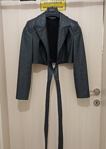 NOCTURNE Bağcıklı Deri Ceket - Görsel 2