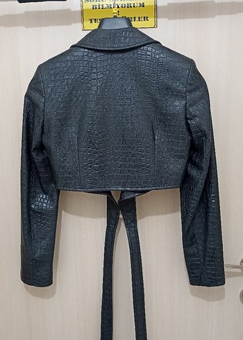 NOCTURNE Bağcıklı Deri Ceket - Görsel 4