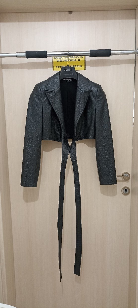 NOCTURNE Bağcıklı Deri Ceket - Görsel 2