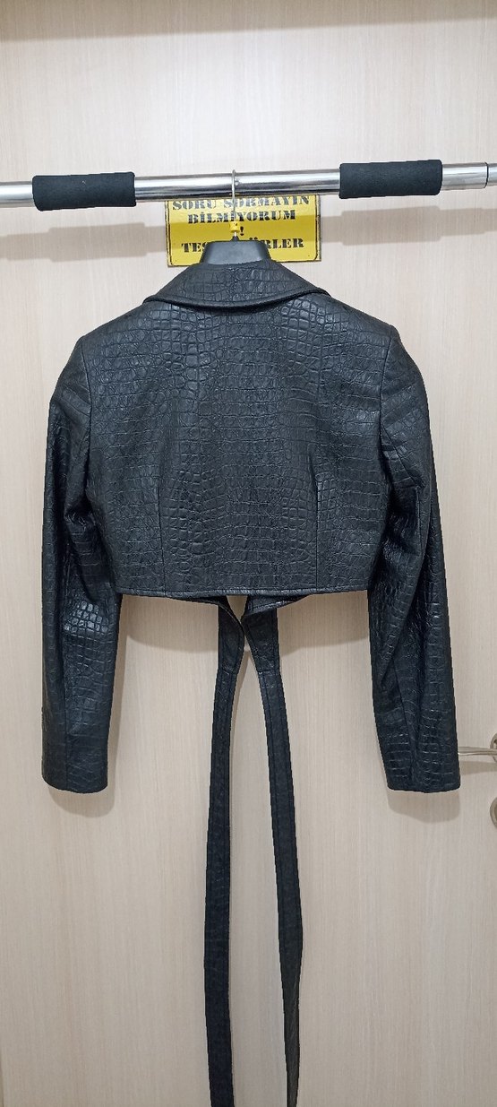 NOCTURNE Bağcıklı Deri Ceket - Görsel 4