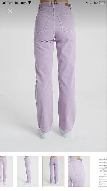 44 Beden mor Renk Trendyolmilla Pantolon