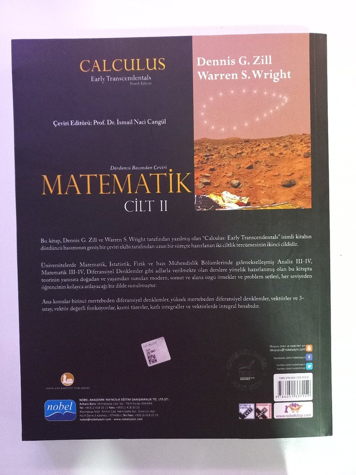 Matematik Cilt II - Calculus Kitabı - Görsel 2
