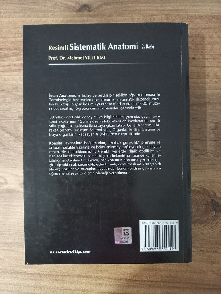 Resimli Sistematik Anatomi - Prof. Dr. Mehmet Yıldırım - Görsel 2